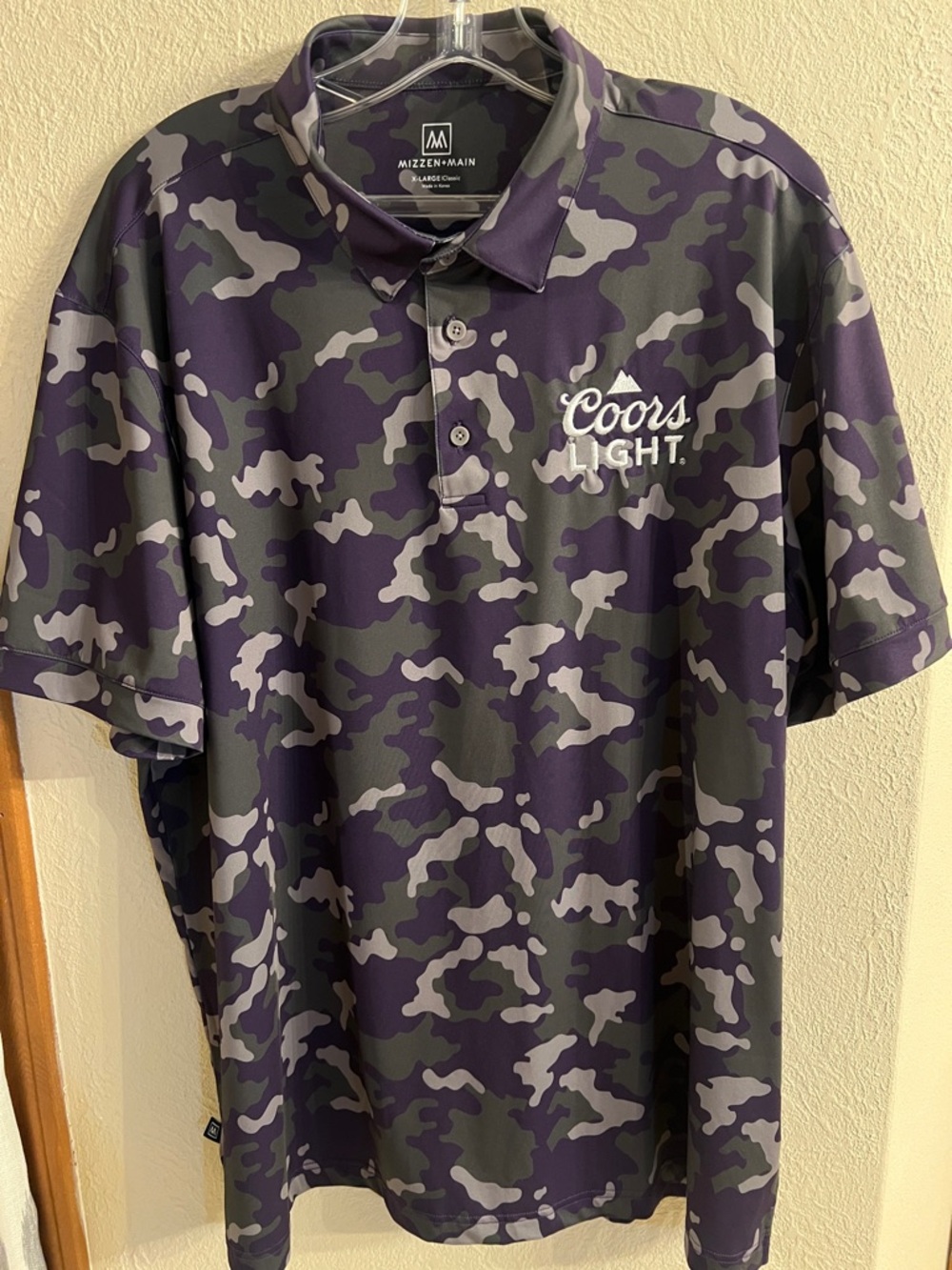 Men’s Purple Camo Polo Shirt size XL